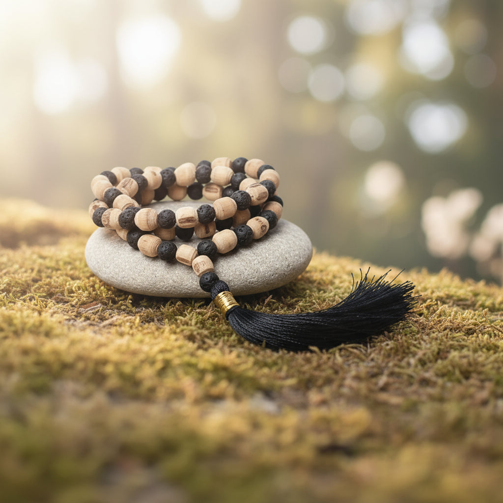 Mala Tulsi / Lavastein (6mm) im Beutel