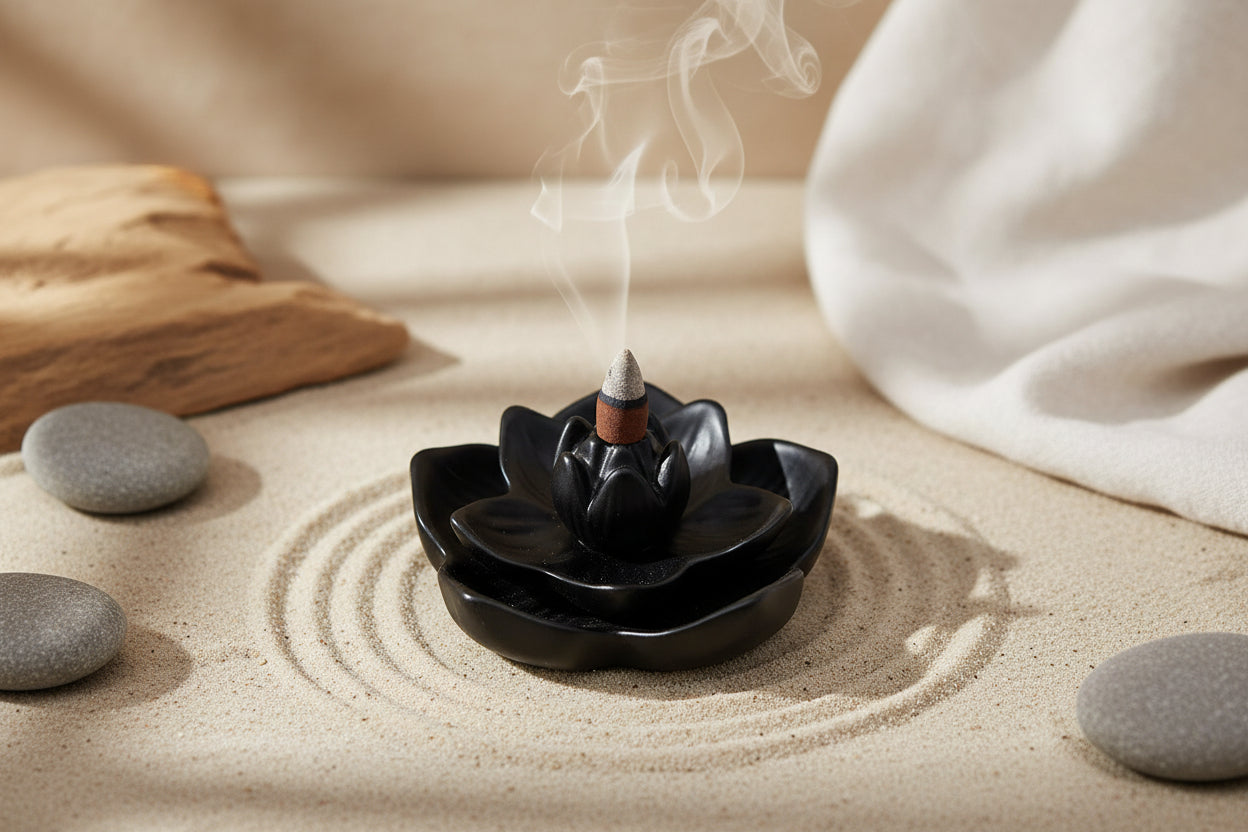 Rückfluss Wasserfall Weihrauchbrenner Lotusblüte