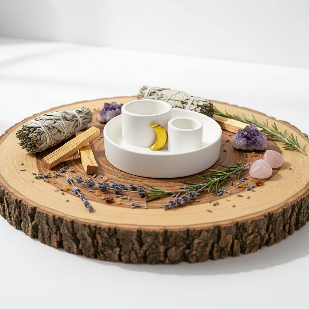 Smudge Halter weiß mit Mond