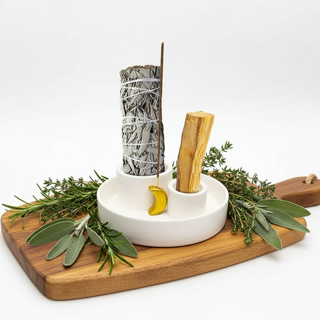 Smudge Halter weiß mit Mond