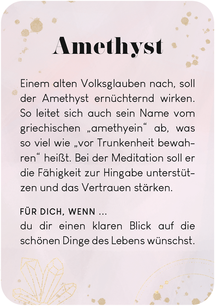 Kartenset "Kristalle & Steine" - Omm for you