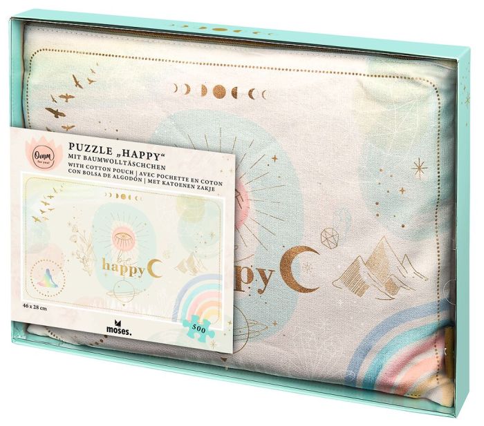 Puzzle mit Täschchen "Happy" - Omm for you