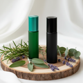 Roll-On Flasche 10ml Frosted Serie grün+schwarz