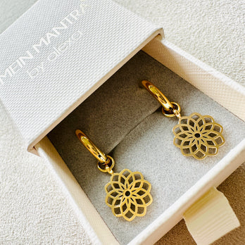 Hoop - Ohrringe mit Kronenchakra