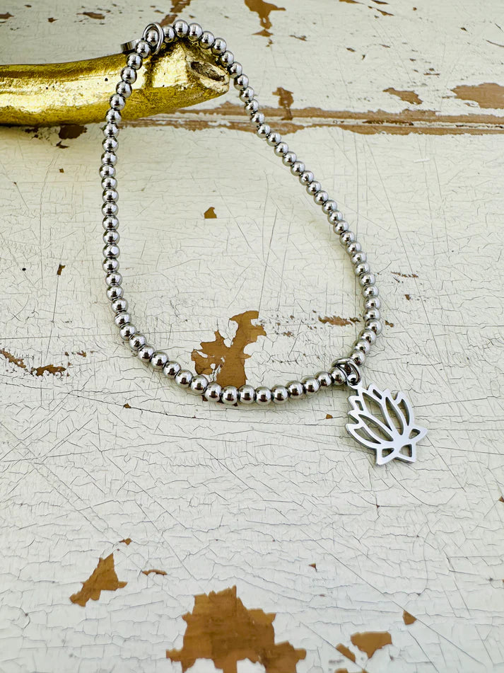 Kugelarmband mit Lotus