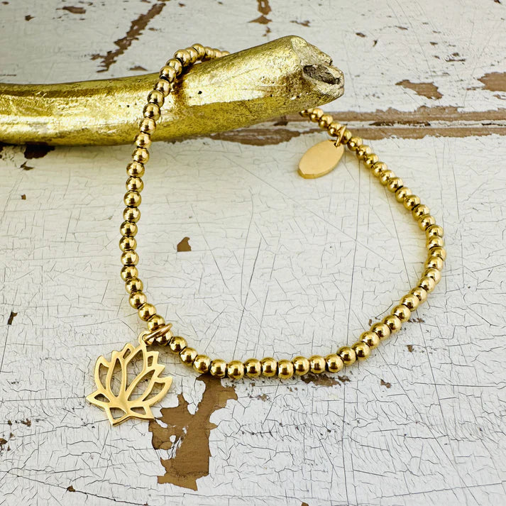 Kugelarmband mit Lotus