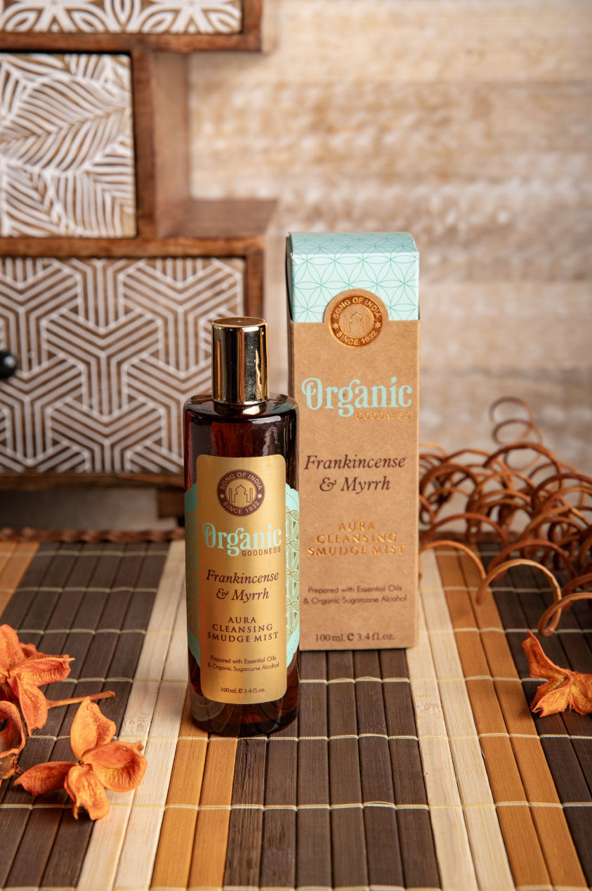 Aura-Reinigungsspray Weihrauch & Myrrhe (Organic Goodness)
