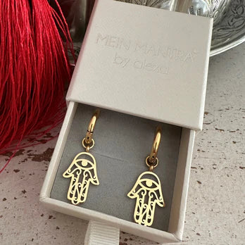 Hoop - Ohrringe mit Hamsa Hand