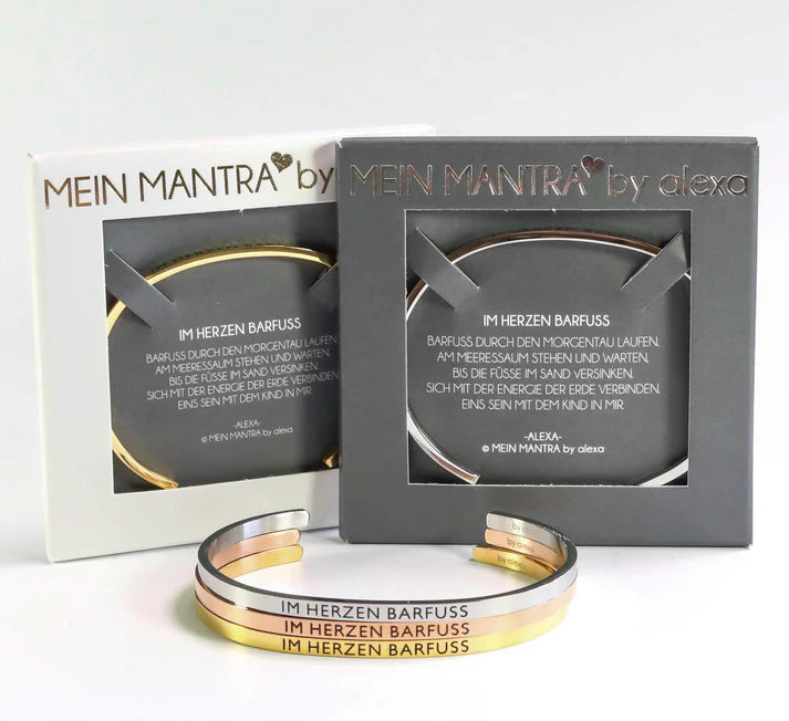 Mantraarmreif - IM HERZEN BARFUSS