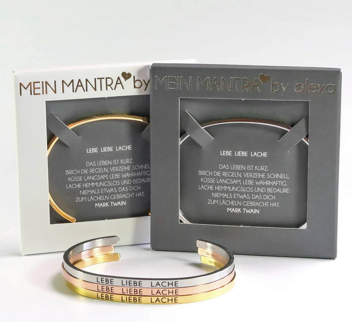 Mantraarmreif - LEBE LIEBE LACHE