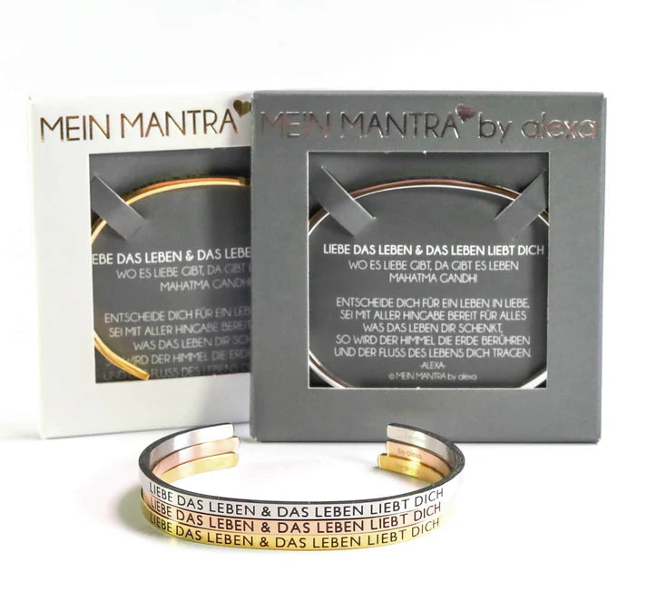 Mantraarmreif - LIEBE DAS LEBEN & DAS LEBEN LIEBT DICH