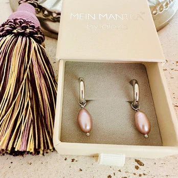 Hoop - Ohrringe mit Süßwasserperlen "Lavendel"