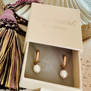 Hoop - Ohrringe mit Süßwasserperlen "Natur"