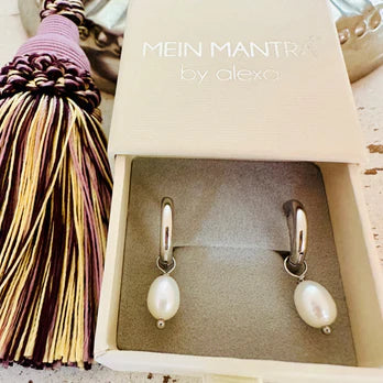 Hoop - Ohrringe mit Süßwasserperlen "Natur"