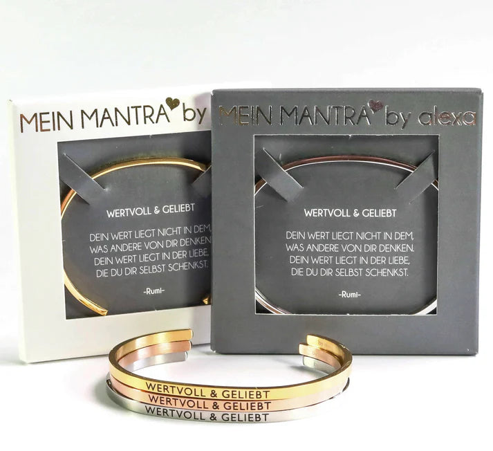 Mantraarmreif - WERTVOLL & GELIEBT